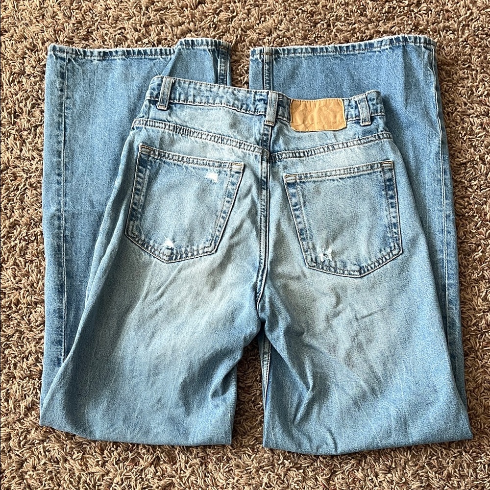 Distressed Blue Denim Jeans - Picture 2 of 5